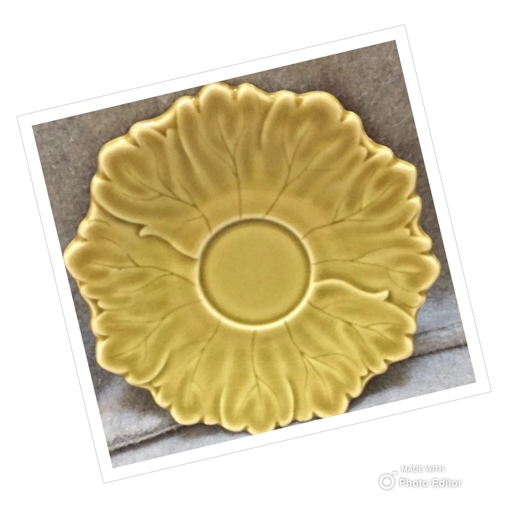 STEUBENVILLE WOODFIELD VINTAGE VTG SAUCER YELLOW